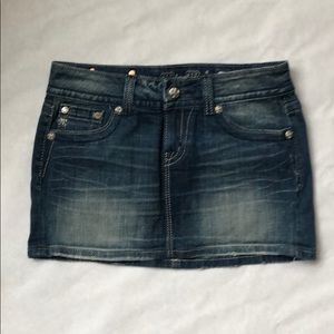 Miss Me Dark Wash Denim Mini Skirt size 27